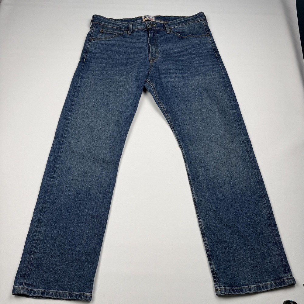 Tecovas Jeans Mens 38x30 Medium Wash Blue Slim Straight Stretch Denim Western